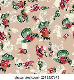 abstract an embossed blooming bright flower motif arrangement all - over textile design illustration digital image printing factory