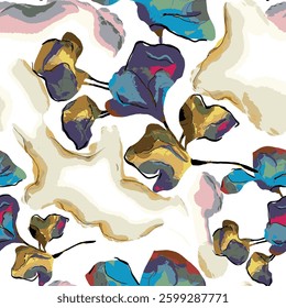abstract an embossed blooming bright flower motif arrangement all - over textile design illustration digital image printing factory
