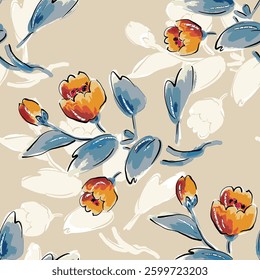 abstract an embossed blooming bright flower motif arrangement all - over textile design illustration digital image printing factory