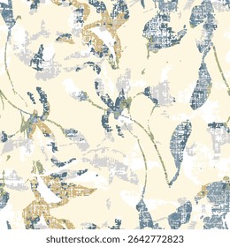 abstract an embossed blooming bright flower motif arrangement all over textile design illustration digital image printing factory 