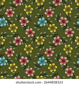 abstract an embossed blooming bright flower motif arrangement all - over textile design illustration digital image printing factory