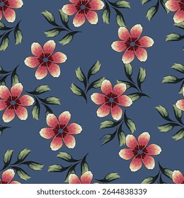 abstract an embossed blooming bright flower motif arrangement all - over textile design illustration digital image printing factory