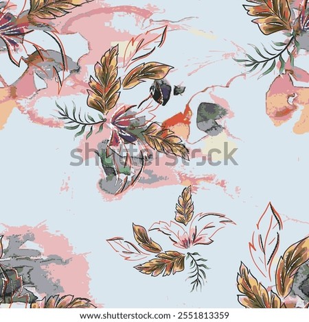abstract an embossed blooming bright flower motif arrangement all - over textile design illustration digital image printing factory