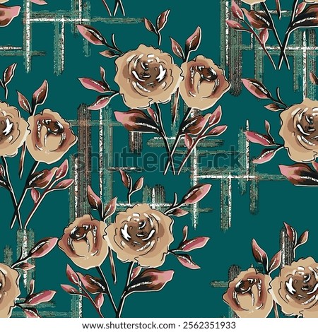 abstract an embossed blooming bright flower motif arrangement all - over textile design illustration digital image printing factory