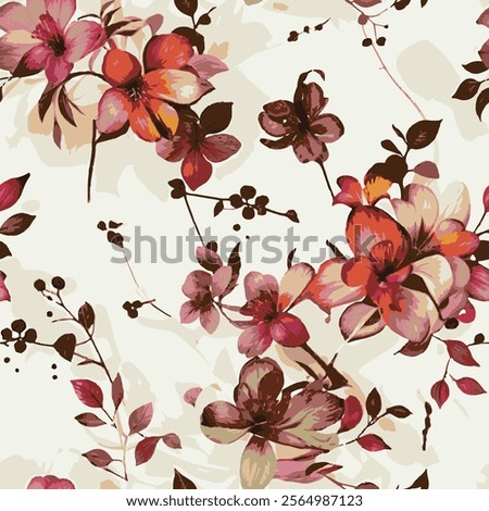 abstract an embossed blooming bright flower motif arrangement all - over textile design illustration digital image printing factory
