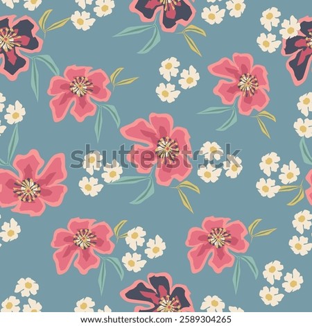 abstract an embossed blooming bright flower motif arrangement all - over textile design illustration digital image printing factory