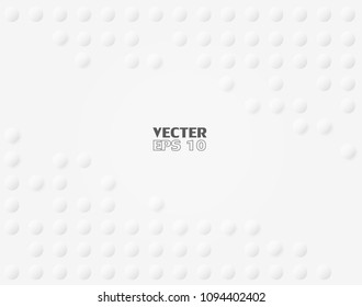 Abstract. Embossed Circle, paper white Background ,light and shadow ,Vector