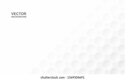 Abstract.  Embossed circle white background. light and shadow. copy space .Vector.