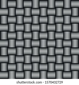 Abstract embossed geometric background. White texture, abstract square tile pattern