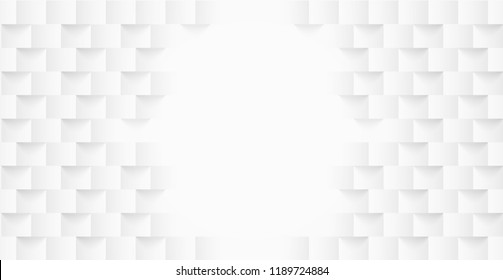 Abstract . Embossed geometric square white background ,light and shadow .Vector