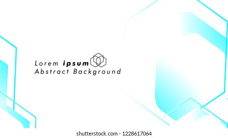 Abstract. Embossed Hexagon , honeycomb white Background ,light and shadow ,Vector , color blue light
