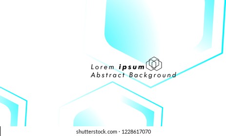 Abstract. Embossed Hexagon , honeycomb white Background ,light and shadow ,Vector , color blue light