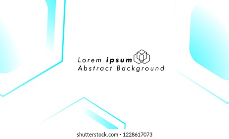 Abstract. Embossed Hexagon , honeycomb white Background ,light and shadow ,Vector , color blue light