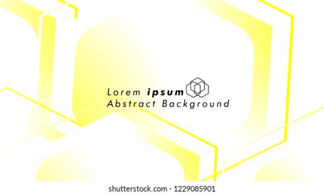Abstract. Embossed Hexagon , honeycomb white Background ,light and shadow ,Vector , color yellow