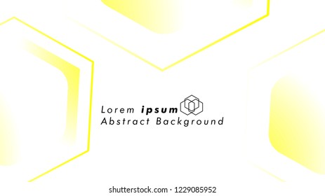Abstract. Embossed Hexagon , honeycomb white Background ,light and shadow ,Vector , color yellow