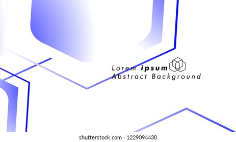 Abstract. Embossed Hexagon , honeycomb white Background ,light and shadow ,Vector , color blue
