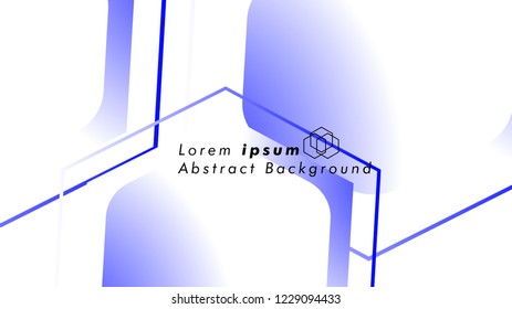 Abstract. Embossed Hexagon , honeycomb white Background ,light and shadow ,Vector , color blue
