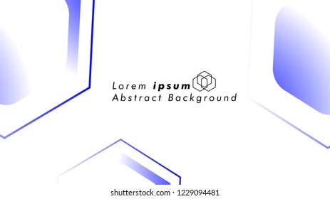Abstract. Embossed Hexagon , honeycomb white Background ,light and shadow ,Vector , color blue
