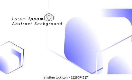 Abstract. Embossed Hexagon , honeycomb white Background ,light and shadow ,Vector , color blue

