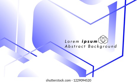 Abstract. Embossed Hexagon , honeycomb white Background ,light and shadow ,Vector , color blue
