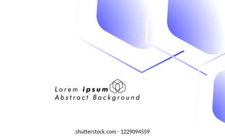 Abstract. Embossed Hexagon , honeycomb white Background ,light and shadow ,Vector , color blue
