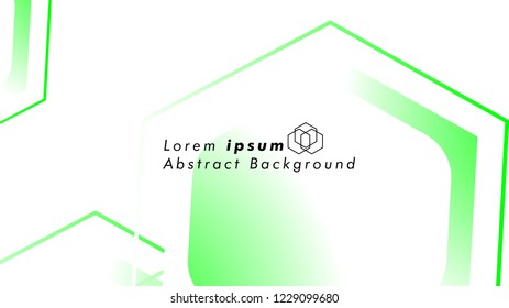 Abstract. Embossed Hexagon , honeycomb white Background ,light and shadow ,Vector , color green