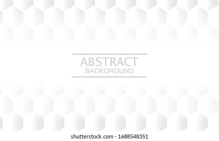 Abstract. Embossed Hexagon , honeycomb white Background ,light and shadow ,Vector