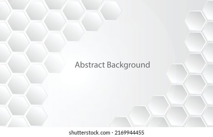Resumen. Hexágono emboscado , fondo blanco de abeja, luz y sombra Vector 3D Bloques de hexágono Estructura Vector Blanco Resumen Fondo. Patrón Hexageronal Tecnológico de Ciencia Tridimensional 