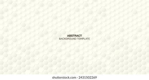 Abstract embossed hexagon vector illustration background. Honeycomb pattern background.