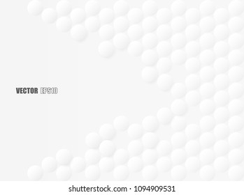 Abstract. Embossed paper circle white Background ,light and shadow ,Vector