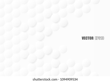 Abstract. Embossed paper circle white Background ,light and shadow ,Vector