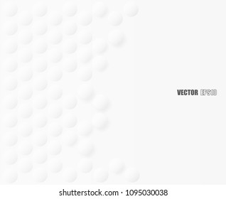 Abstract. Embossed paper circle white Background ,light and shadow ,Vector