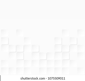 Abstract. Embossed paper square white Background ,light and shadow ,Vector