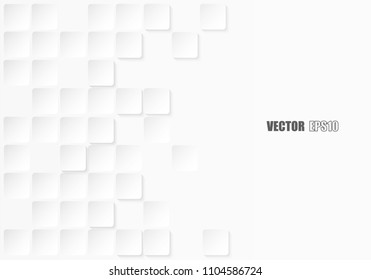 
Abstract. Embossed paper square white Background ,light and shadow ,Vector