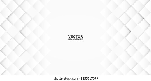 Abstract. embossed paper square white background ,light and shadow .Vector