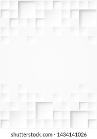 Abstract. Embossed paper square white Background, light and shadow. Vector.