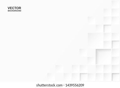Abstract. Embossed paper square white Background ,light and shadow .Vector.
