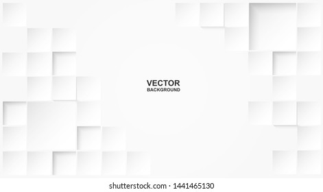 Abstrakt. Eingegossener, quadratischer weißer Hintergrund, heller und schattiger .Vektorillustration.