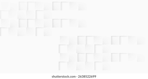 Abstract. Embossed paper square white Background ,light and shadow .Vector.