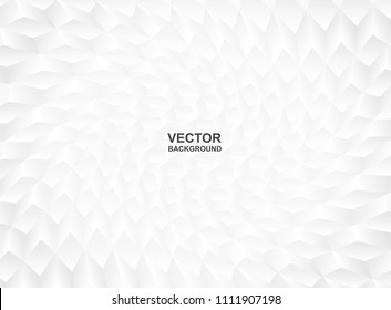 Abstract . Embossed white paper , crease patterns geometric background. design with light and shadow ,Vector