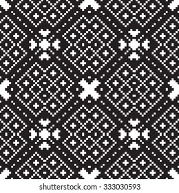 Abstract embroidery geometric seamless pattern. Modern stylish texture background for textile, packaging, stationery