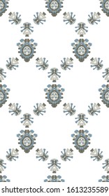Abstract embroidery seamless ikat pattern