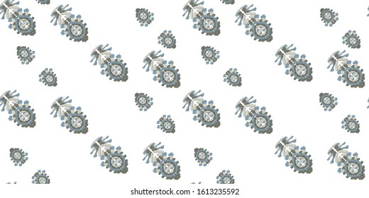 Abstract embroidery seamless ikat pattern