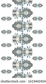 Abstract embroidery seamless ikat pattern