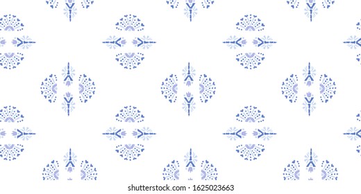 Abstract embroidery seamless ikat pattern Geometric abstract ornament background