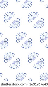 Abstract embroidery seamless ikat pattern Geometric abstract ornament background