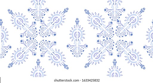 Abstract embroidery seamless ikat pattern Geometric abstract ornament background