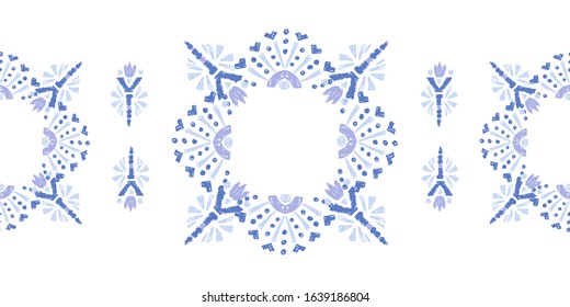 Abstract embroidery seamless ikat pattern Geometric abstract ornament background