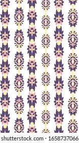 El bordado abstracto es un patrón de ikat sin fisuras. Textura del vector folk étnico tribal.