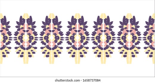 El bordado abstracto es un patrón de ikat sin fisuras. Textura del vector folk étnico tribal.